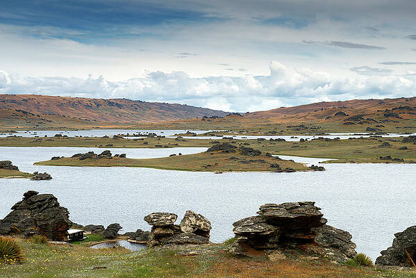 The Remote Lake On Rough Ridge In Central Otago Was One Of The Locations For The Lord Of The Rings Movie, Otago, South Island, New Zealand Print