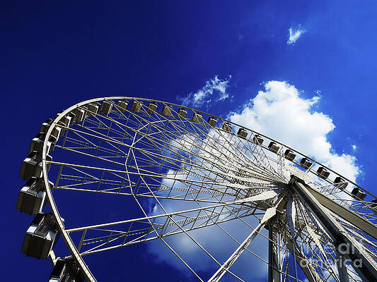 Sky Photograph - The Ride To Acrophobia by Rick Locke - Out of the Corner of My Eye