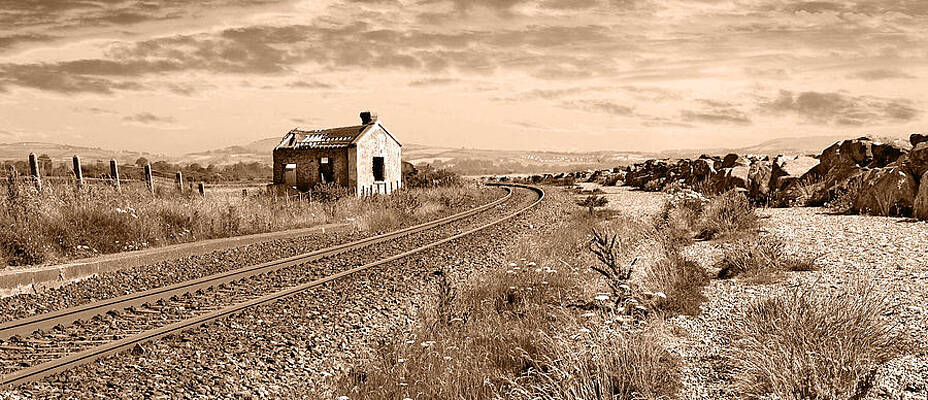 Ireland Photograph - Railroad To New Castle by Randall Dill