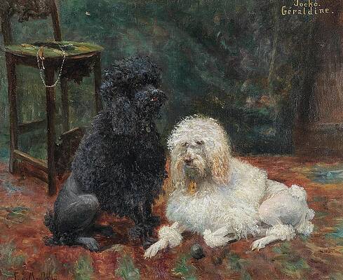 The Royal Poodles Jocko and Geraldine Painting