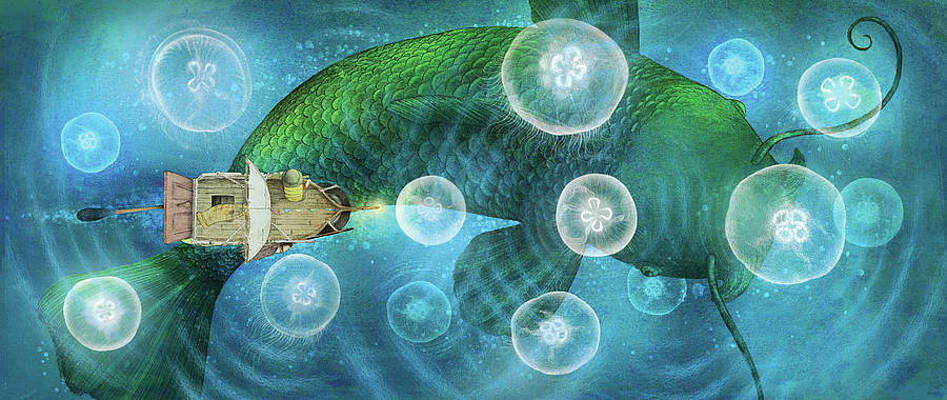 Journey Over the Giant Fish Wall Art