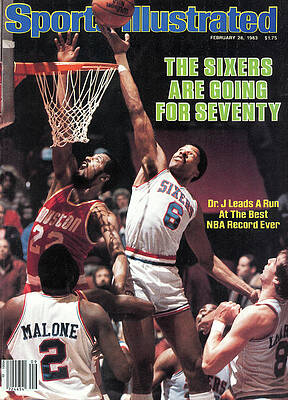 Basketball Action on 1983 Sports Illustrated Wall Art