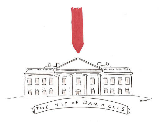 Symbol Drawing - The Tie Of Damocles by Michael Shaw