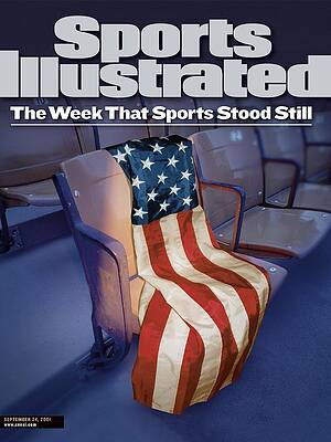 American Flag Stadium Tribute Photograph