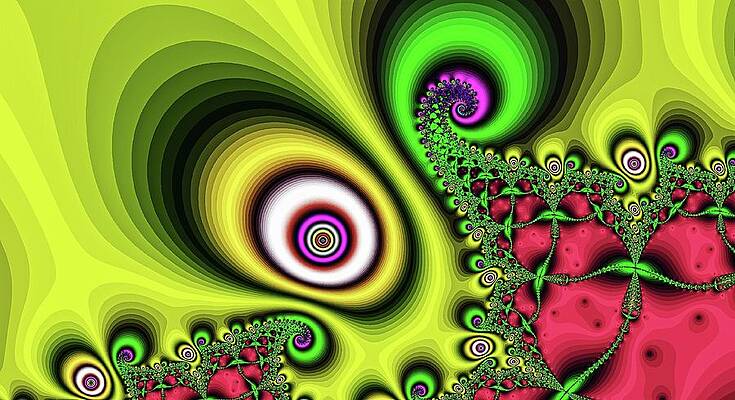 Vibrant Wall Art featuring the digital art The Yellow Eye Of The Magician by Don Northup