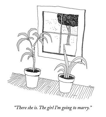 Two Plants and a Window View Wall Art