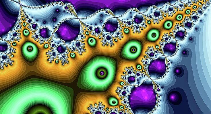 Geometric Wall Art featuring the digital art These Eyes Are Green by Don Northup