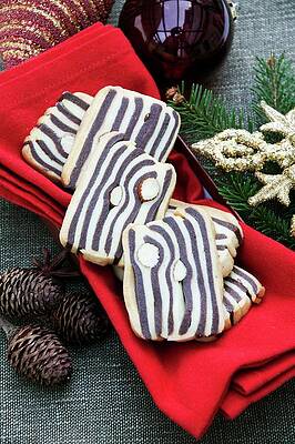 'tiger Look' Black And White Cookies Print