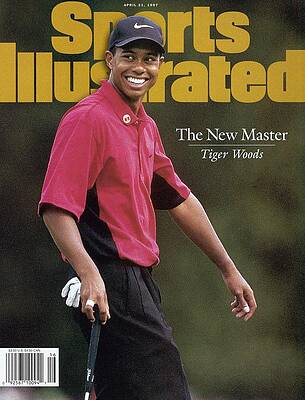 Tiger Woods Celebrates Victory Photograph