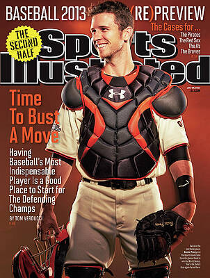 Baseball Catcher on Sports Illustrated Cover Photograph
