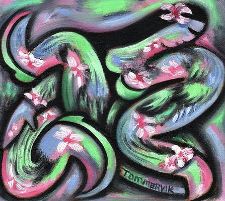 Hawaii Wall Art featuring the painting Tommervik Colorful Exotic Hawaiian Woman Art Print by Tommervik