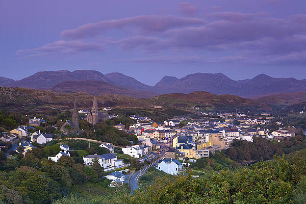 Ireland Wall Art featuring the digital art Town Of Clifden, Ireland by Douglas Pearson
