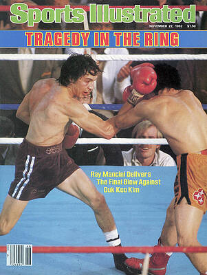 Ray Mancini vs Duk Koo Kim Boxing Match Photograph