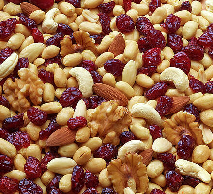 Trail Mix With Cranberries Filling The Picture Print