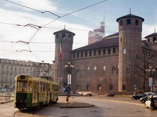 Wall Art featuring the photograph Tram In Turin, Italy by Deimagine