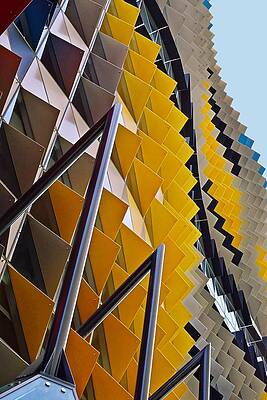 Architecture Wall Art featuring the photograph Triangles - Royal Melbourne Institute Of Technology by KJ Swan