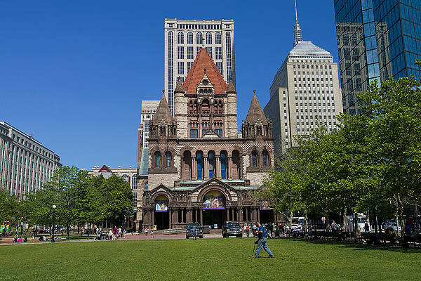 Boston Digital Art - Trinity Church, Boston, Massachusetts by Claudia Uripos