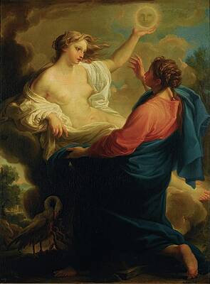 Pompeo Batoni Painting - Truth And Mercy by Circle Of Pompeo Batoni