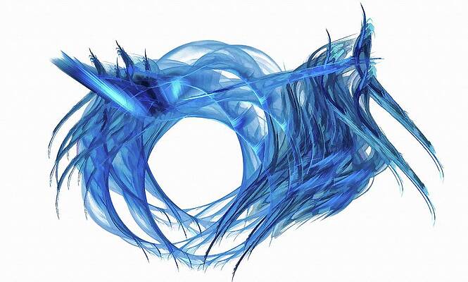 Wall Art featuring the digital art Tunnel Vision Dark Blue by Don Northup