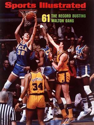 Bill Walton Dominates Basketball Court Photograph
