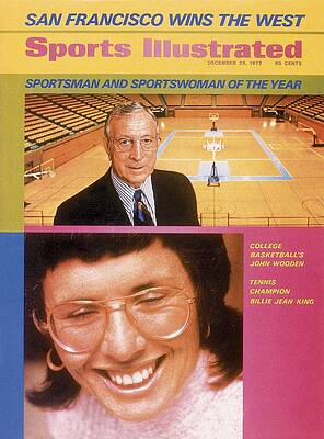 John Wooden and Billie Jean King Photograph
