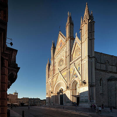 Facade Wall Art featuring the digital art Umbria, Orvieto, Cathedral Facade by Guido Baviera