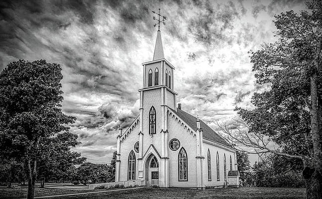Country Photograph - Picturesque In Malpeque, Black And White by Marcy Wielfaert