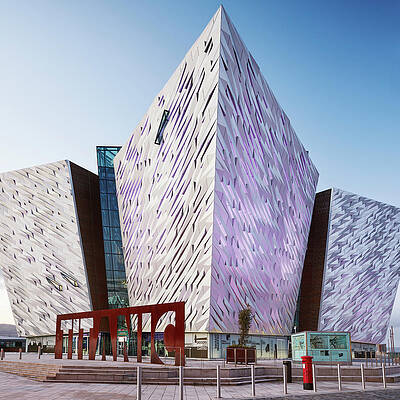 Impressive Wall Art featuring the digital art United Kingdom, Northern Ireland, Belfast, Great Britain, British Isles, Ulster, Titanic Museum by Richard Taylor