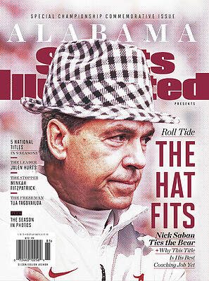 Nick Saban on Magazine Cover Photograph