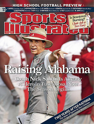 Nick Saban Leads Alabama Football Wall Art