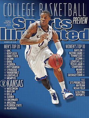 College Basketball Star on Magazine Cover Photograph