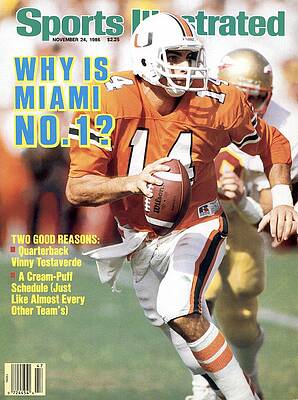 Vinny Testaverde on Sports Illustrated Cover Photograph