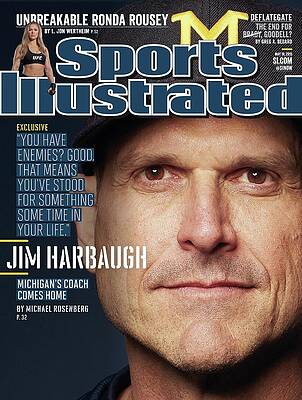 Jim Harbaugh on Sports Illustrated Cover Photograph