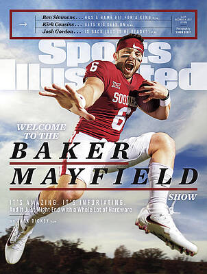 Baker Mayfield Celebrates on Sports Illustrated Cover Wall Art