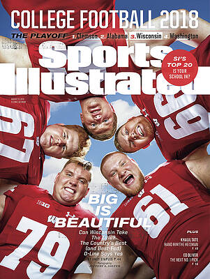 Wisconsin Football Players on Cover Photograph