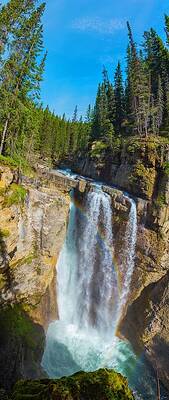 Waterfall Photograph - Upper Falls At Johnston Canyon by Owen Weber