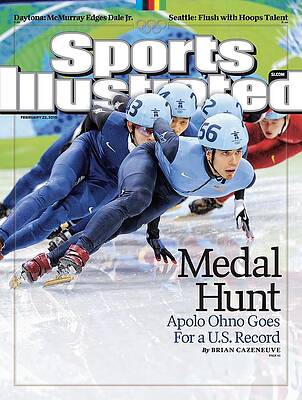 Apolo Ohno Leads Speed Skating Team Wall Art