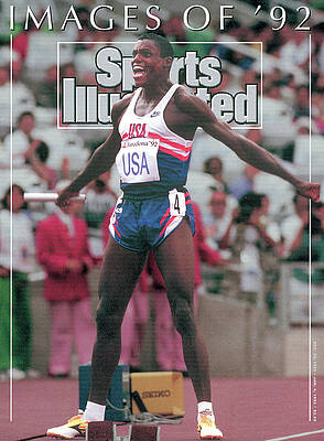 Olympic Track Star Celebrates Victory Photograph