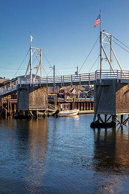 Boat Wall Art featuring the digital art Usa, Maine, Ogunquit, Perkins Cove Footbridge by Andres Uribe