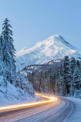 Impressive Wall Art featuring the digital art Usa, Oregon, Mount Hood Natl. Forest by Brook Mitchell