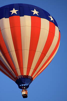 Canada Wall Art featuring the photograph USA Patriotic Hot Air Balloon by Tatiana Travelways