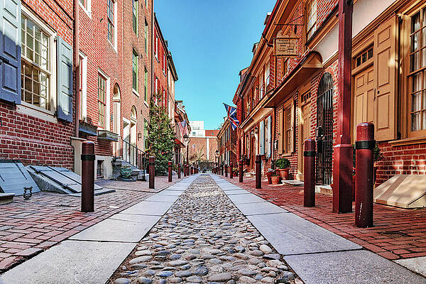 Lamp Wall Art featuring the digital art Usa, Pennsylvania, Philadelphia, Old by Lumiere