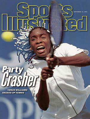 Venus Williams Powerfully Serving Photograph