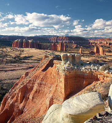 Wall Art featuring the digital art Utah, Capitol Reef National Park, Upper Cathedral Valley by Massimo Ripani
