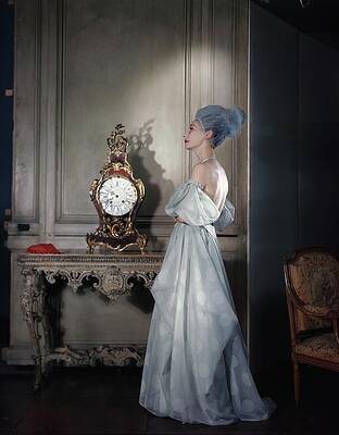 Antique Photograph - Valentina Wearing A Dress Of Her Own Design by Horst P. Horst