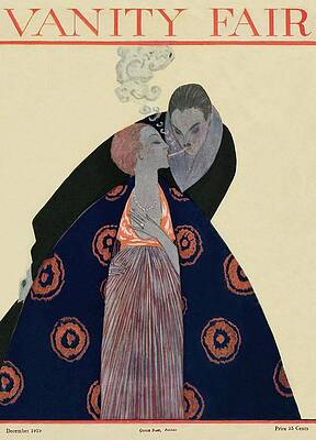 Wall Art featuring the painting Vanity Fair Cover Of A Couple Joining by Unknown