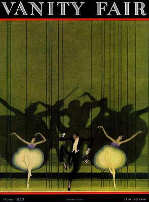 Wall Art featuring the painting Vanity Fair Cover Of Three Dancers On Stage by William Bolin