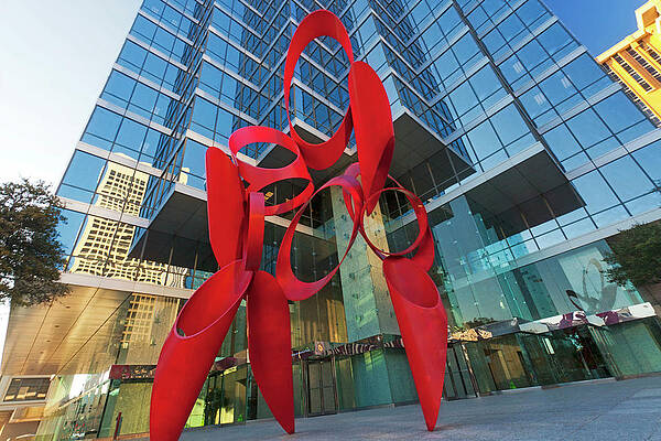 Facade Wall Art featuring the digital art Venture Sculpture Dallas, Texas by Claudia Uripos