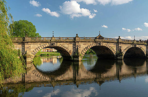 Beautiful Photograph - View Over The River Severn Of English Bridge In Shrewsbury by Steven Heap