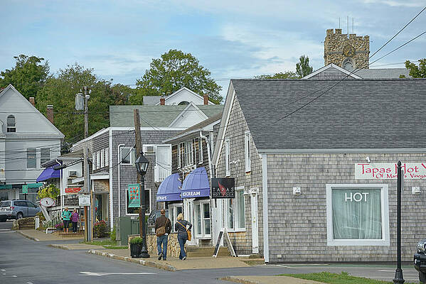 Ma Wall Art featuring the digital art Village In Martha's Vineyard, Ma by Heeb Photos